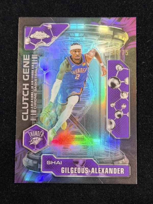 2025-26 Topps Chrome Sga Shai Gilgeous-alexander Purple Geo Clutch Shai Gilgeous - Alexander / NBA / Oklahoma City Thunder
