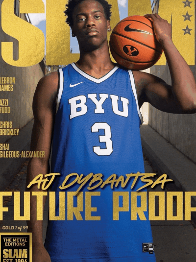 AJ-Dybantsa-BYU-Cougars-FC-RC-GOLD-METAL-SLAM-259-Magazine