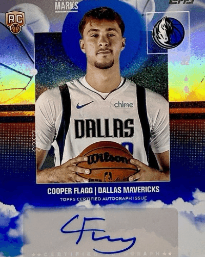 Cooper-Flagg-2025-Topps-nu-Contemporary-Marks-Rainbow-Foilboard-Rookie-9-BTTN Cooper Flagg Trading Card: 2025 Topps Contemporary Marks - Rainbow RC