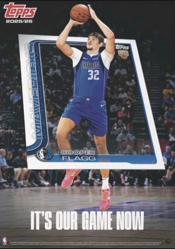 Cooper Flagg Poster 2025 Topps Poster Slam RC