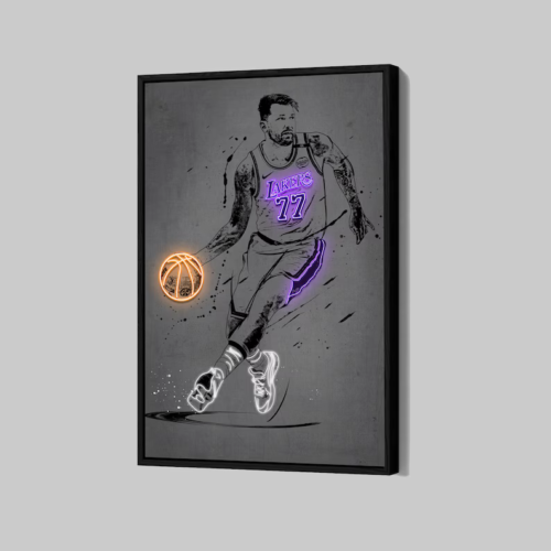 Luka-Doncic-Poster-Los-Angeles-Lakers-Canvas-NBA-Wall-Art-Basketball-Framed-Canvas-Print-Sports-Home-Decor-.webp Luka Dončić Canvas Wall Art Lakers: 'The Glow Ball'