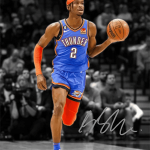 Shai Gilgeous Alexander Oklahoma City Thunder OKC Signed Photo Autograph - Wall Art Home