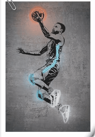 Stephen-Curry-Wall-Canvas-Print-20x30-Unframed-