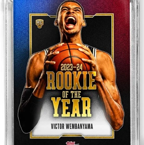 Victor Wembanyama Card- 2023-24 Topps Now VW-6 Rookie of the Year Victor Wembanyama Card: 2023-24 Topps Now VW-6 Rookie of the Year
