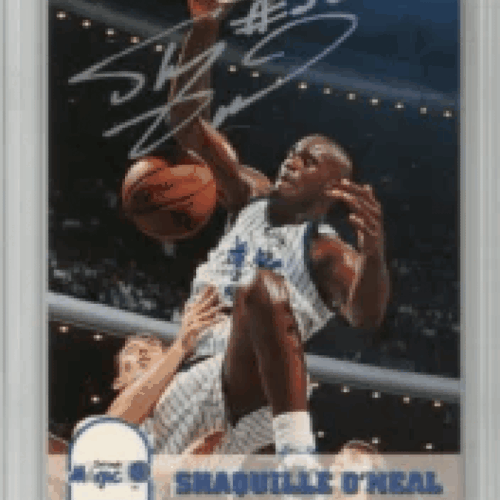 Shaq-Autogrph-hoops-rookie Shaquille O’Neal Hoops Autographed Rookie Card 1993